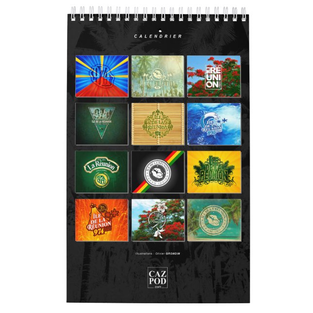 Calendário 974 Ile de la Réunion (Verso)