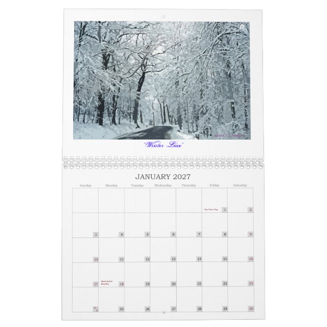 Calendário "A arte da natureza " (Jan 2027)