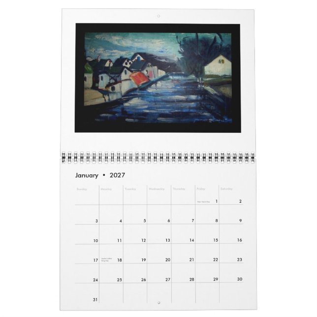 Calendário A arte de Johnny E.SJ. Otilano (Jan 2027)
