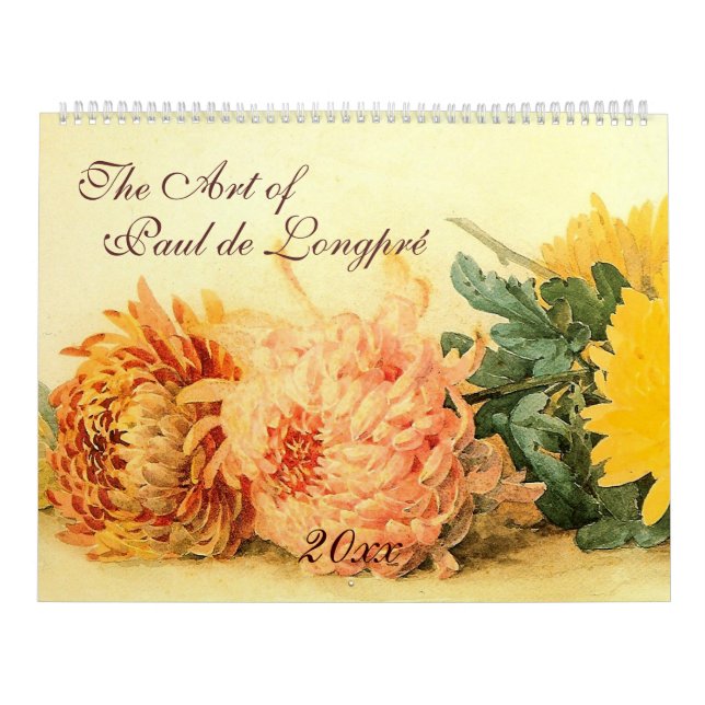 Calendário A Arte de Paul de Longpré (Capa)