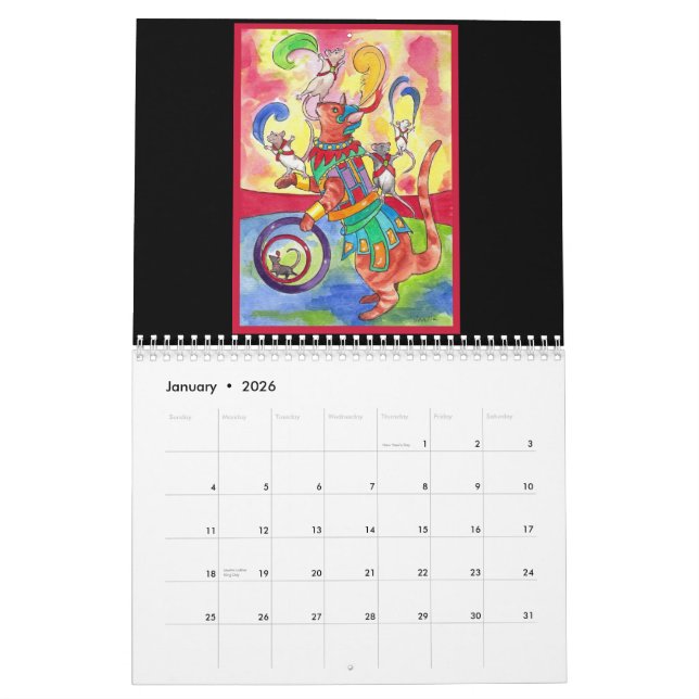 Calendário A arte do rato ilustrado 2012 (Jan 2026)