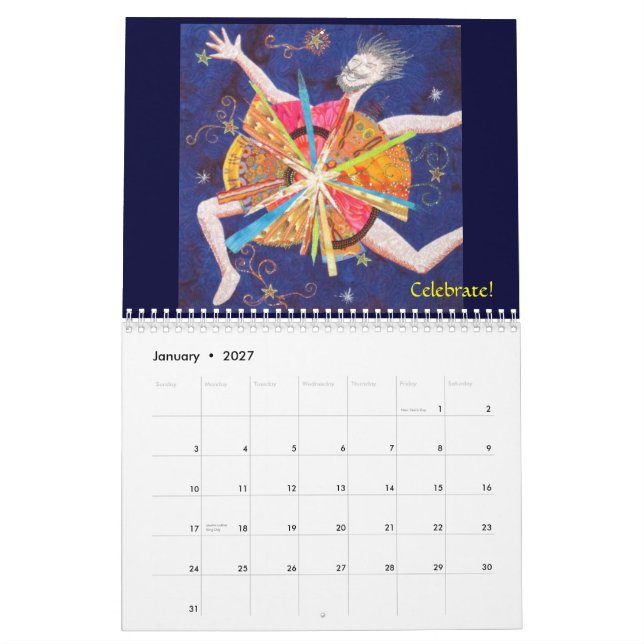 Calendário A arte estofa 2013 (Jan 2027)