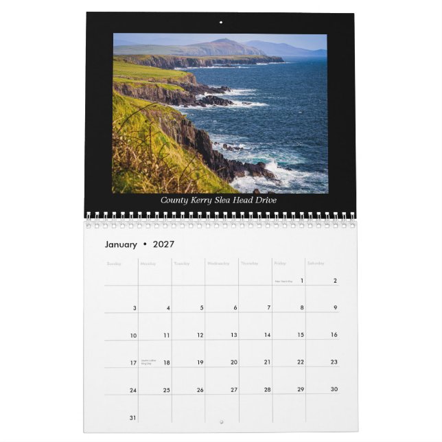 Calendário A Beleza Cênica da Irlanda: 2025 (Jan 2027)