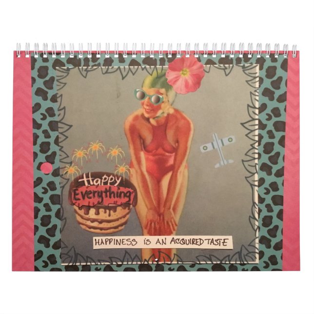 Calendário A calendário-felicidade má da arte da menina é um (Capa)