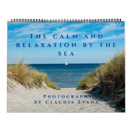 Calendário A calma e o relaxamento pelo mar