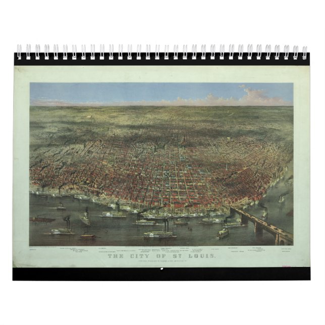 Calendário A Cidade das Ruas, Louis Missouri, de 1874 (Capa)