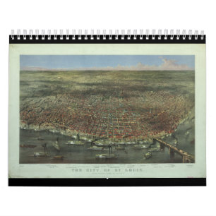 Calendário A Cidade das Ruas, Louis Missouri, de 1874