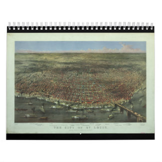 Calendário A Cidade das Ruas, Louis Missouri, de 1874