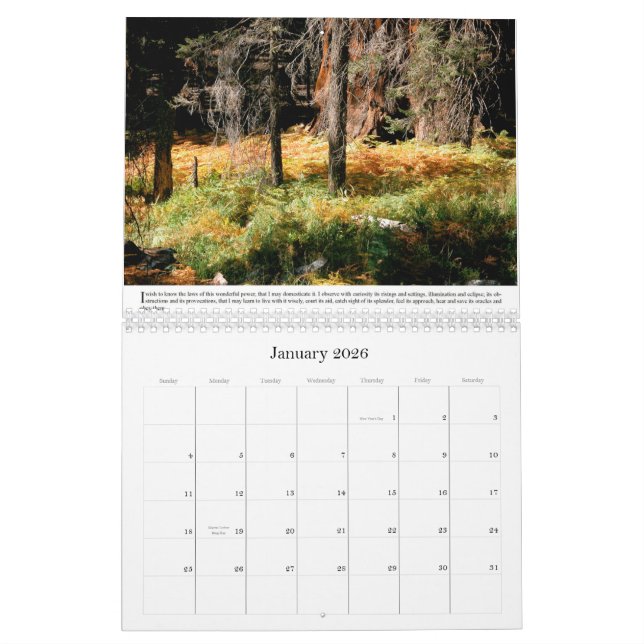 Calendário A ciência de Emerson do Spriit (Jan 2026)