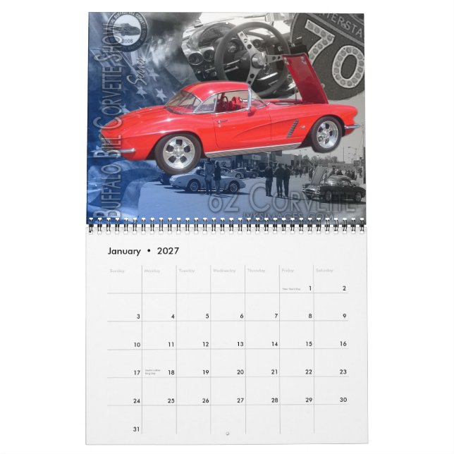 Calendário "A coleção de Corveta " (Jan 2027)