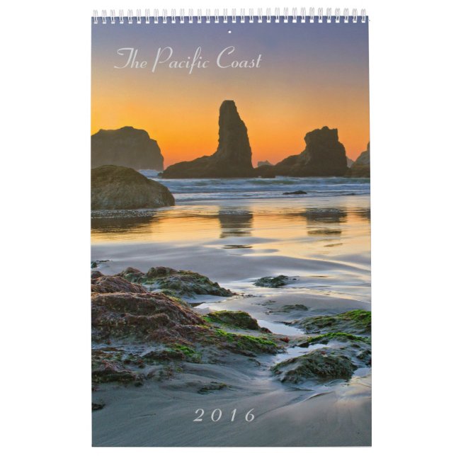 Calendário A Costa do Pacífico 2016 - selos e Scenics (Capa)