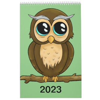 Calendário A cute calendar filled with happy characters