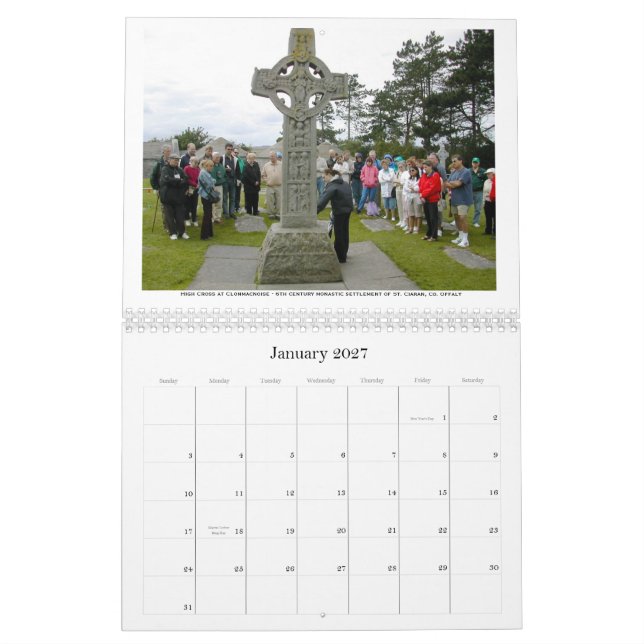 Calendário A herança cristã de Ireland (Jan 2027)