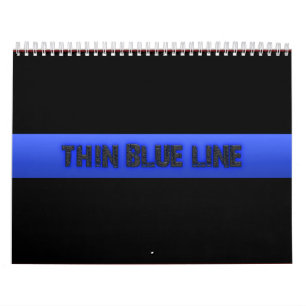 Calendário A polícia dilui Blue Line 3D
