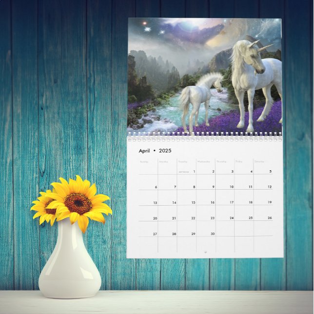 Calendário A qualquer ano entrelaçando a família Unicorn Fode (Criador carregado)