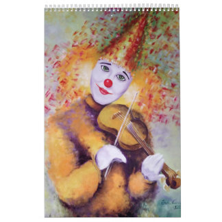 Calendário A sweet clown playing the violin