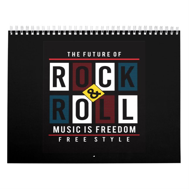 Calendário a textura do rock and roll music é livre (Capa)