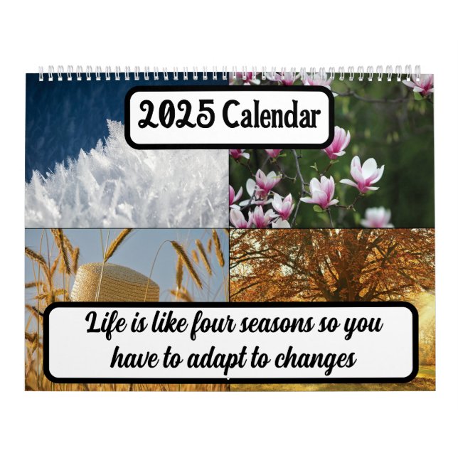 Calendário A vida é como quatro estações 2025 (Capa)