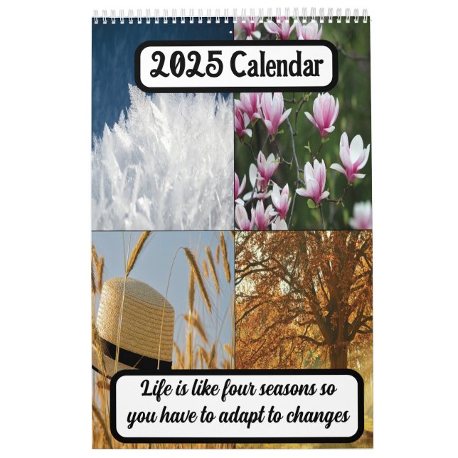 Calendário A vida é como quatro estações 2025 (Capa)