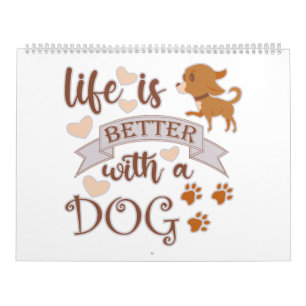 Calendário A vida é melhor com uma citação engraçada