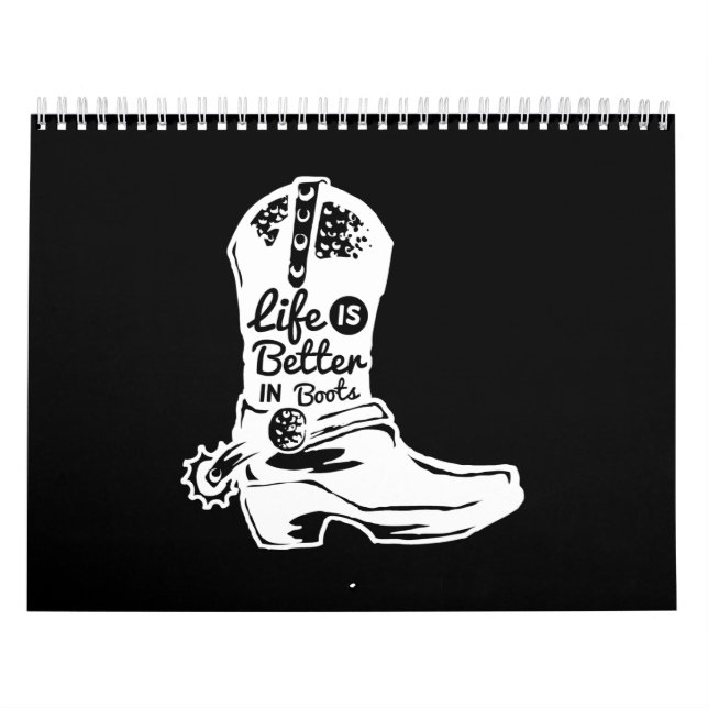 Calendário a vida é melhor nas botas (Capa)