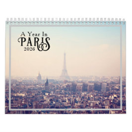Calendário A Year in Paris 2026 Calendar
