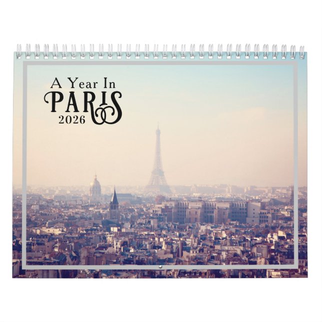Calendário A Year in Paris 2026 Calendar (Capa)