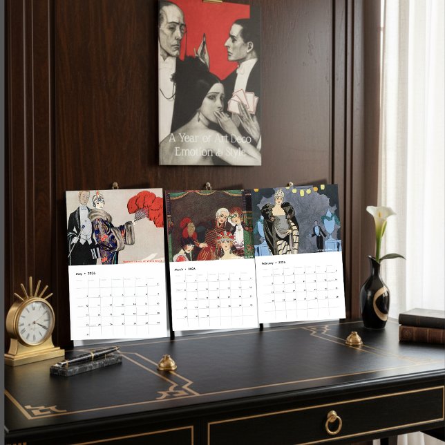 Calendário A Year of Art Deco Emotion & Style | 1920s Fashion (Criador carregado)