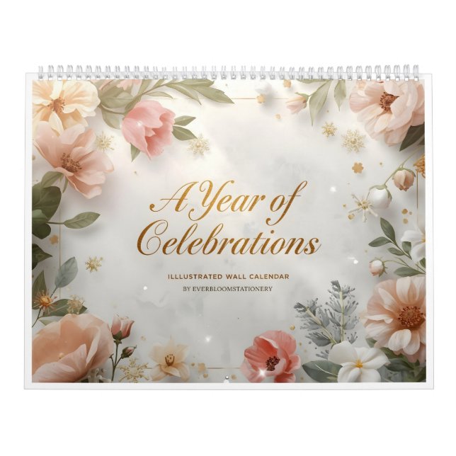 Calendário A Year of Celebrations – Illustrated Wall Calendar (Capa)