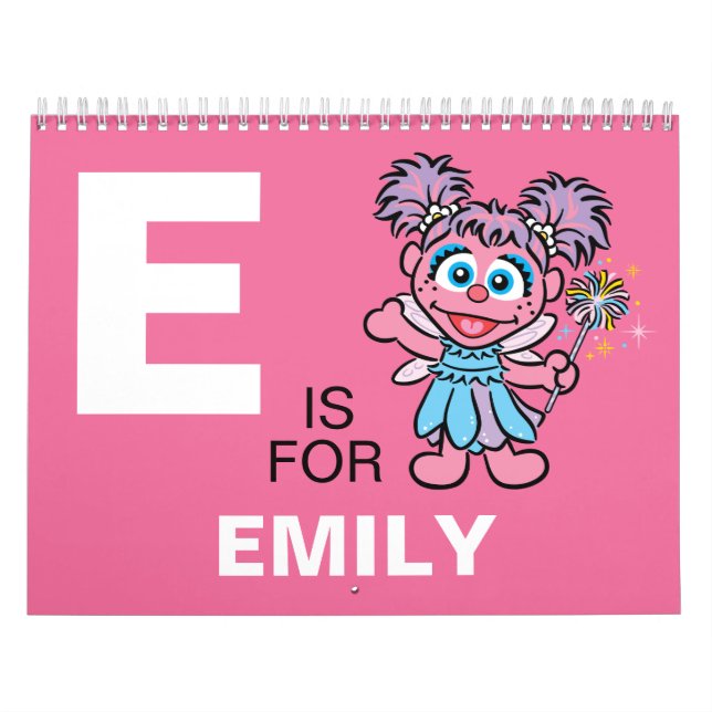 Calendário Abby Cadabby Sesame Street | Adicione seu nome (Capa)