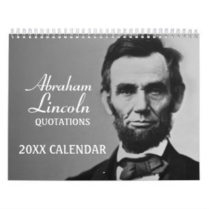 Calendário Abe Lincoln cita a foto