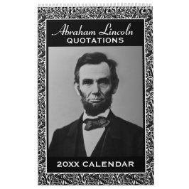 Calendário Abe Lincoln cita fotos presidenciais