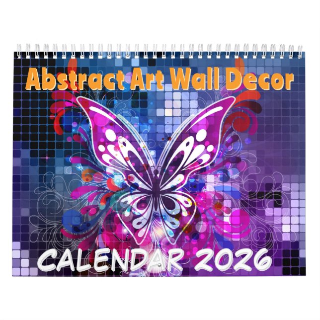 Calendário Abstract Art Wall Decor - 2026 Calendar (Capa)