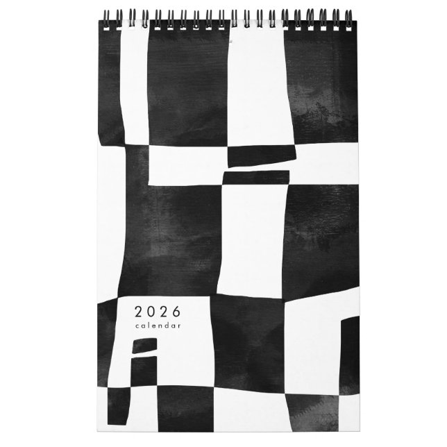 Calendário Abstract Black and White Art Calendar (Capa)