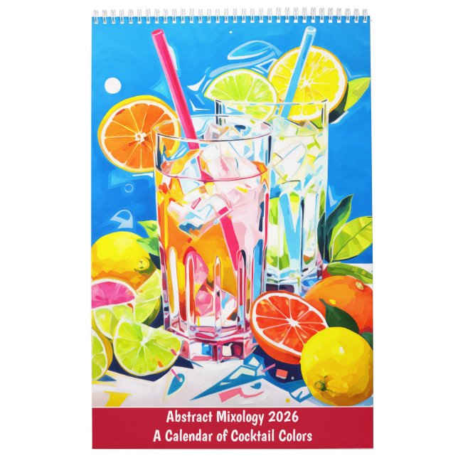 Calendário Abstract Mixology 2026 – A Calendar of Cocktail Co (Capa)
