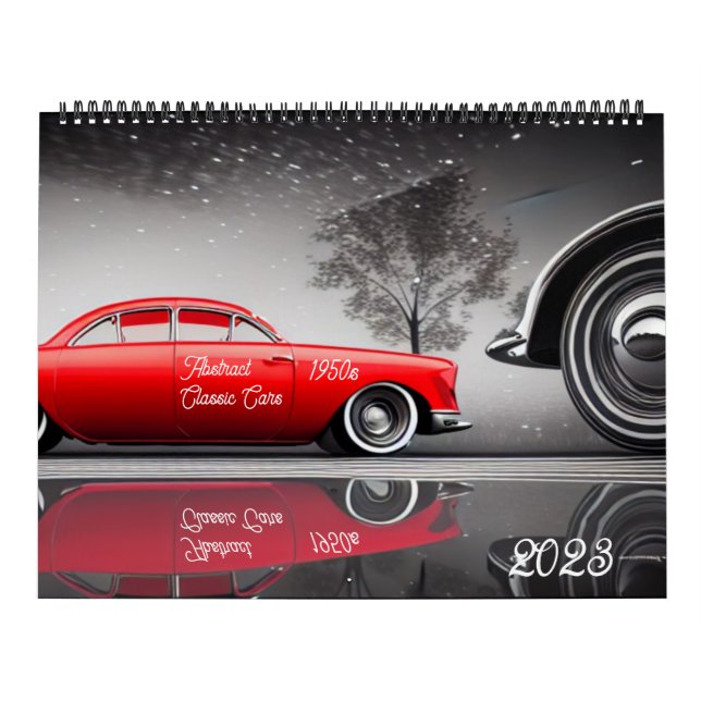 Calendário Abstrato Classic Cars 1950s (Capa)