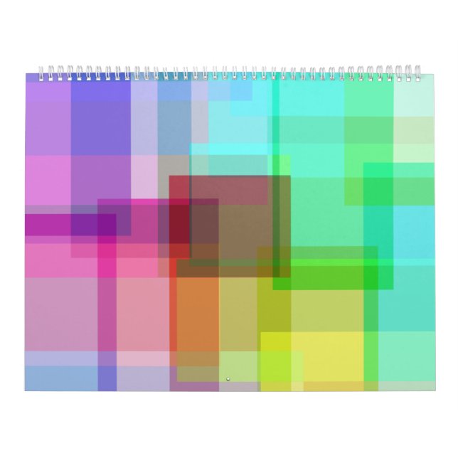 Calendário abstrato ininterrupto colorido (Capa)