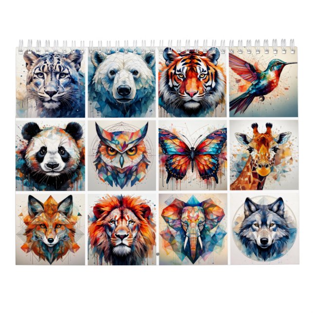 Calendário Abstrato Watercolor (Verso)