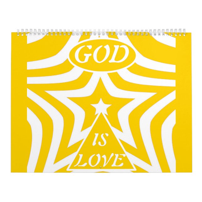 Calendário Achempong God Is Love Star Cyber Yellow Monthly  (Capa)