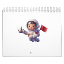 Adesivo 3D Kawaii Astronauta Marroquino Fofo