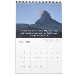 Calendário Adicionar logotipo da empresa, foto original da Bí