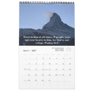 Calendário Adicionar logotipo da empresa, foto original da Bí