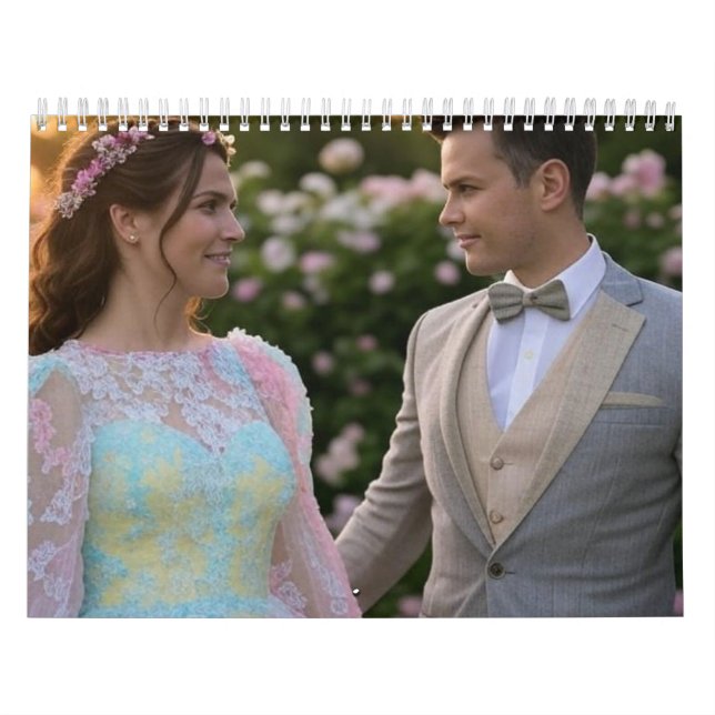 Calendário Adicionar Personalização de Foto de Casamento (Capa)