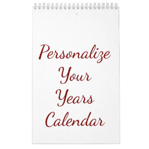 Calendário Adicione seu próprio design de página única person