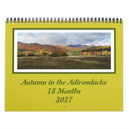 Calendário Adirondack de Cores de Outono de 18 Mes