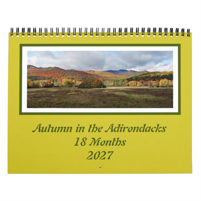 Calendário Adirondack de Cores de Outono de 18 Mes (Capa)