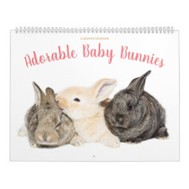 Calendário Adorável de Bunnies Bebês