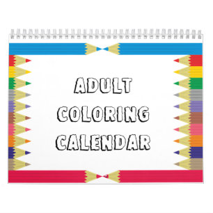 Calendário adulto da coloração