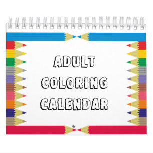 Calendário adulto da coloração
