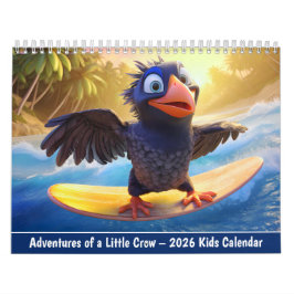 Calendário Adventures of a Little Crow – 2026 Kids Calendar